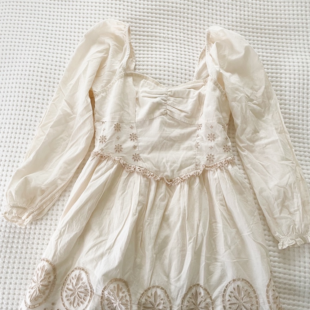 NWT American Eagle Cream Eyelet Mini Dress